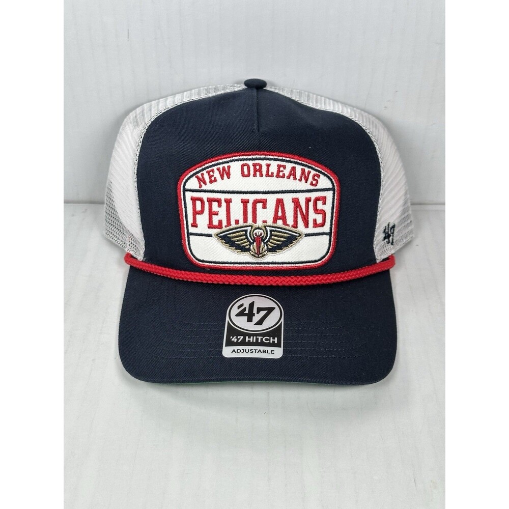47 Brand New Orleans Pelicans Home Patch Hitch SnapBack Rope Hat Cap Navy White
